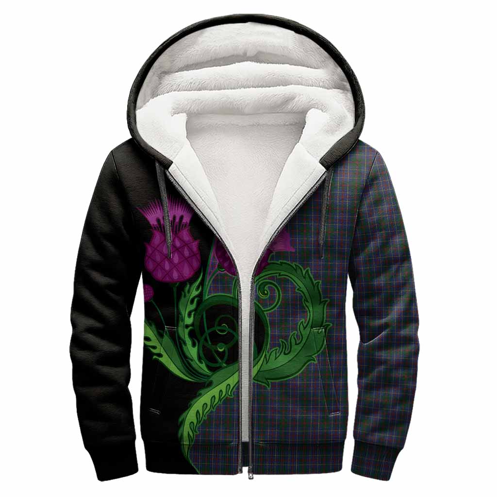 MacHardy (McHardy) Tartan Sherpa Hoodie Traditional Scottish Thistle