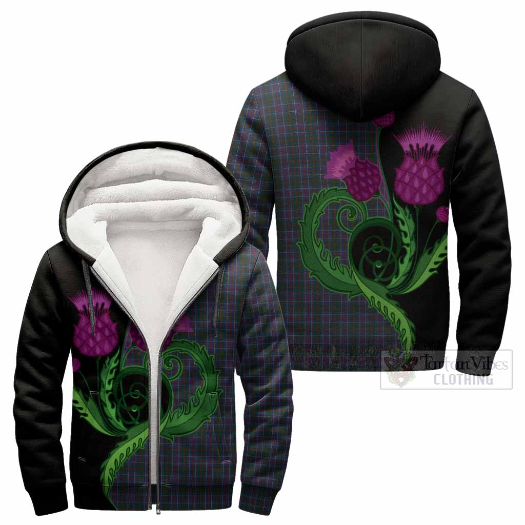 MacHardy (McHardy) Tartan Sherpa Hoodie Traditional Scottish Thistle