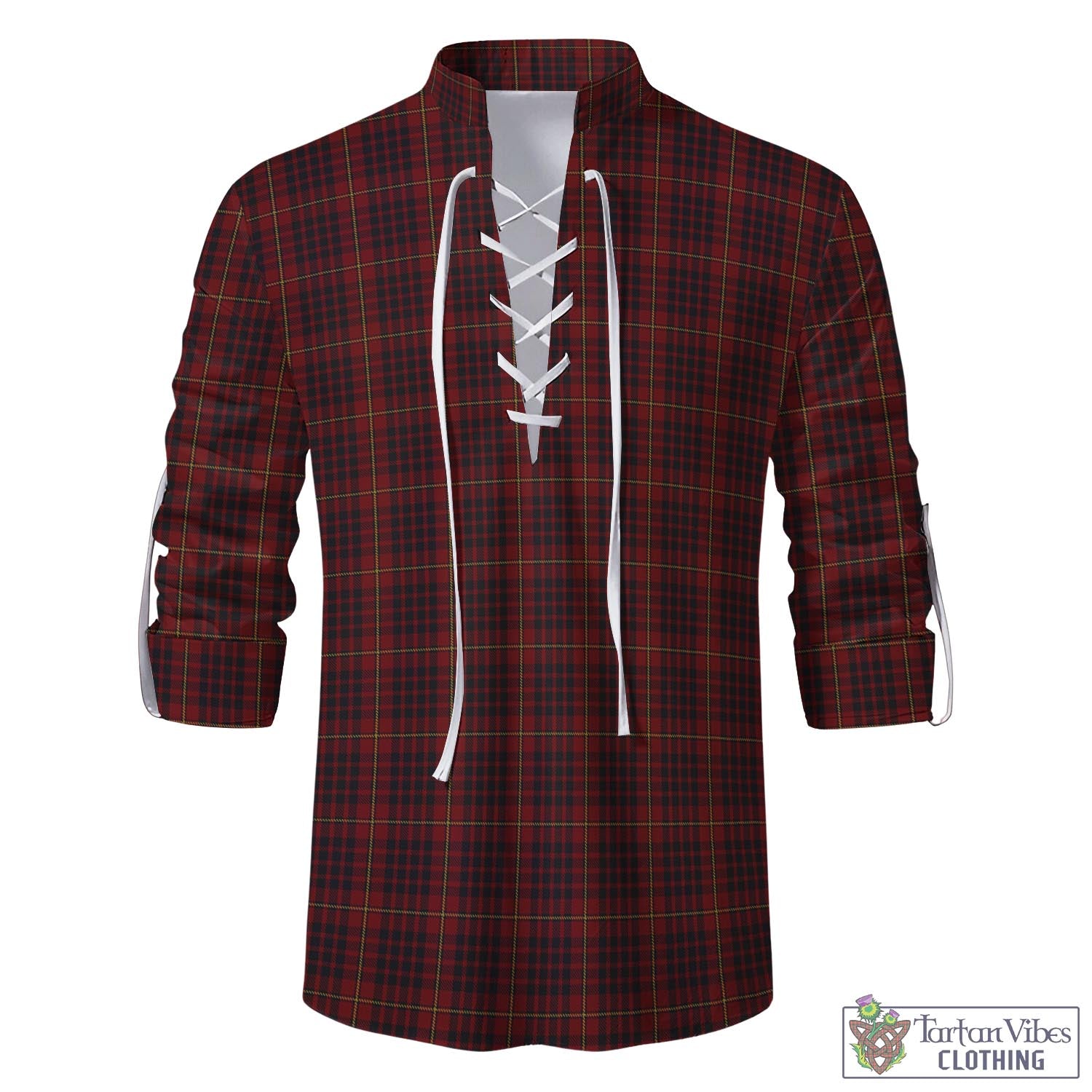 Tartan Vibes Clothing MacIan Tartan Men's Scottish Traditional Jacobite Ghillie Kilt Shirt