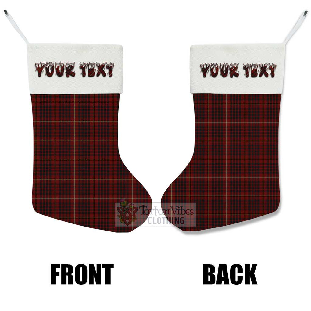 Tartan Vibes Clothing MacIan (McIan) Tartan Christmas Stocking with Personalized Text