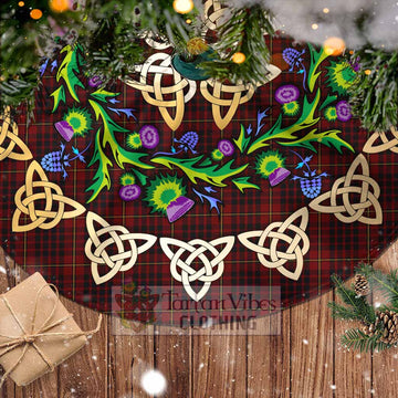 MacIan (McIan) Tartan Christmas Tree Skirt with Thistle Celtic Knot Style