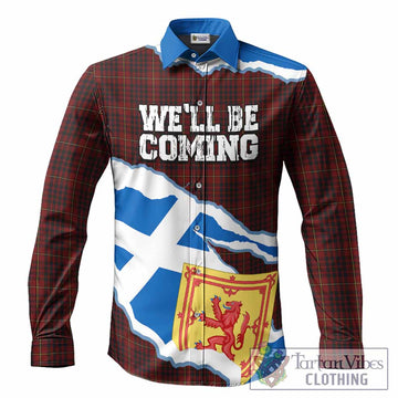 MacIan (McIan) Scotland Football Tartan Long Sleeve Button Shirts We'll Be Coming