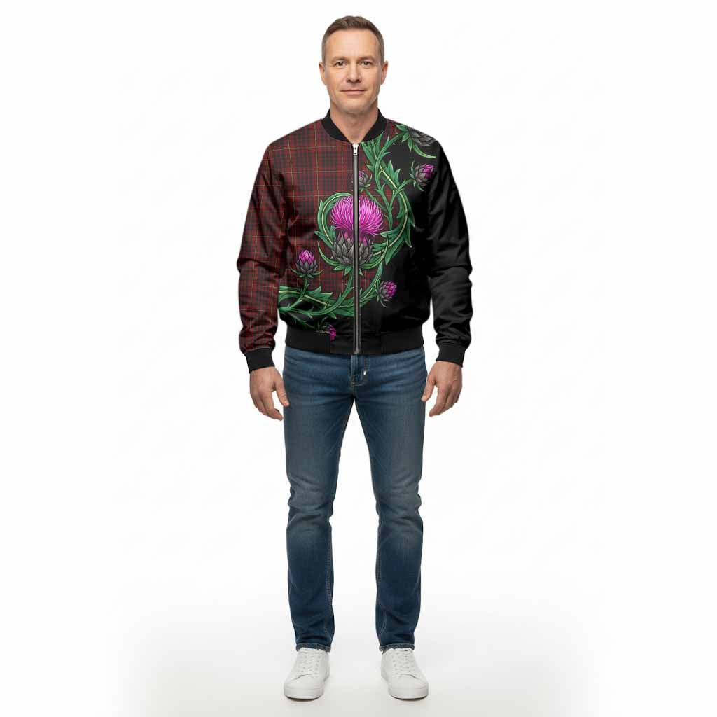 MacIan (McIan) Tartan Bomber Jacket Resilient Scottish Thistle - Tartan Vibes Clothing