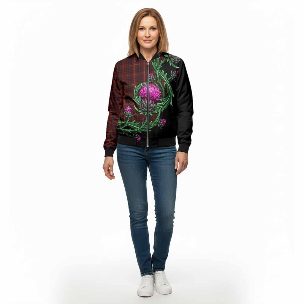 MacIan (McIan) Tartan Bomber Jacket Resilient Scottish Thistle - Tartan Vibes Clothing