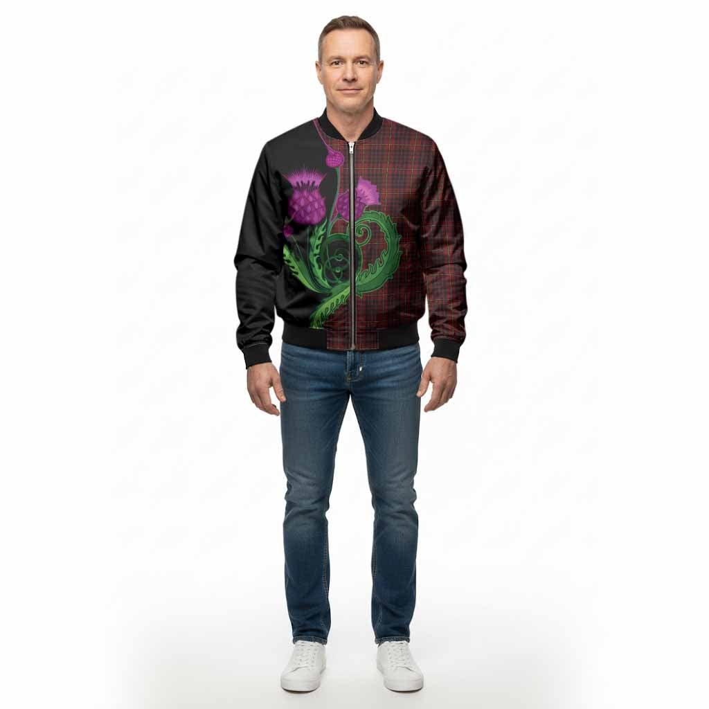 MacIan (McIan) Tartan Bomber Jacket Traditional Scottish Thistle
