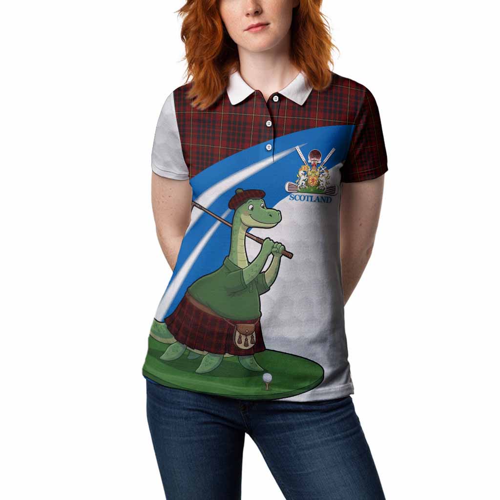 MacIan (McIan) Tartan Crest Golf Nessie Women Polo Shirt Loch Ness Monster Sporty Style