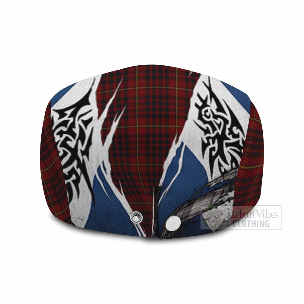 MacIan (McIan) Tartan Flat Cap, Jeff Cap Scotland Flag Ripped Tribal Design