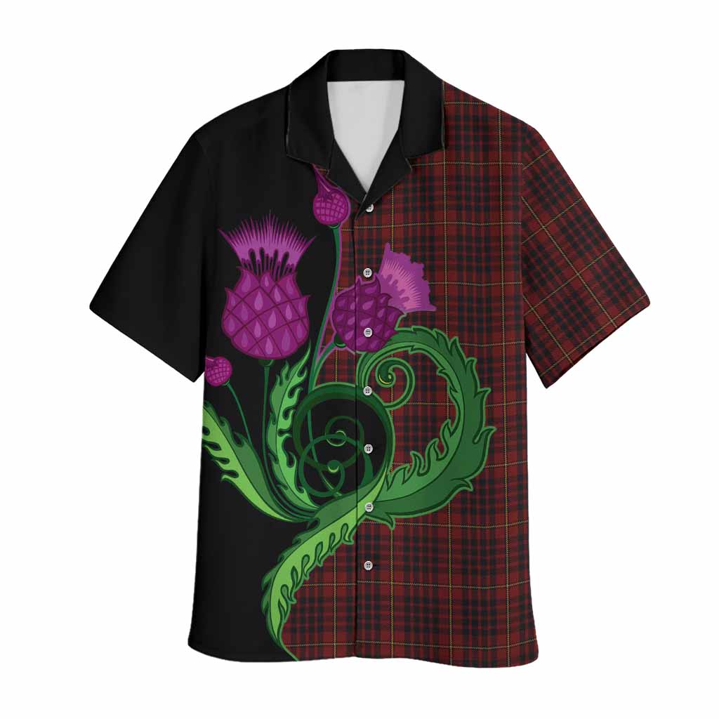 MacIan (McIan) Tartan Hawaiian Shirt Traditional Scottish Thistle