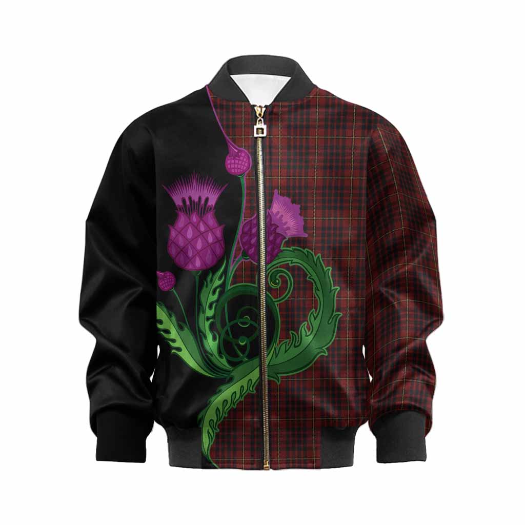 MacIan (McIan) Tartan Kid Bomber Jacket Traditional Scottish Thistle