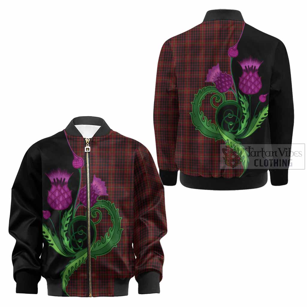 MacIan (McIan) Tartan Kid Bomber Jacket Traditional Scottish Thistle