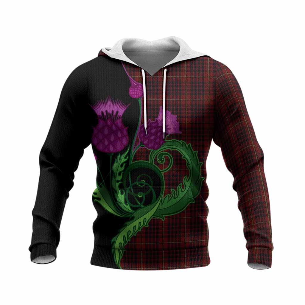 MacIan (McIan) Tartan Knitted Hoodie Traditional Scottish Thistle