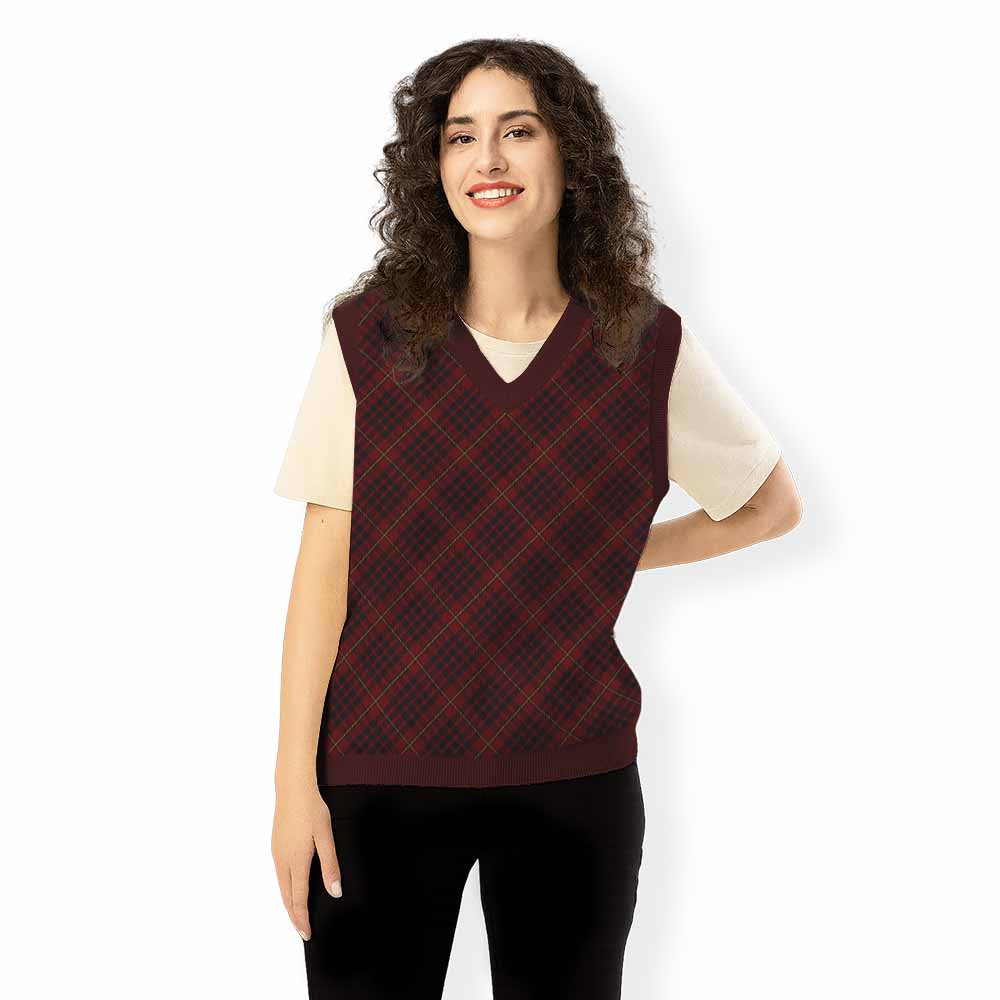 MacIan (McIan) Tartan  Knitted V-Neck Vest Cross Style