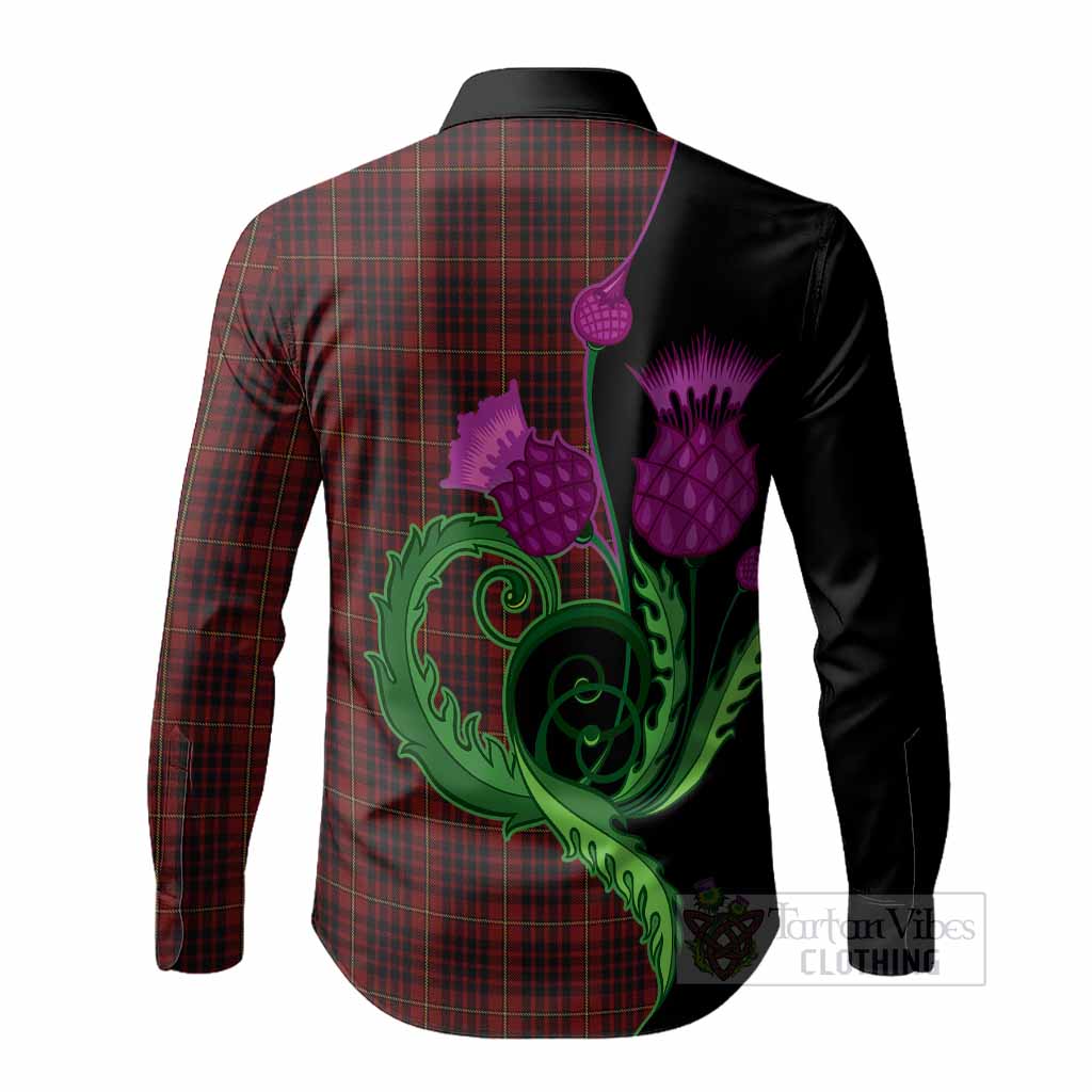 MacIan (McIan) Tartan Long Sleeve Button Shirts Traditional Scottish Thistle