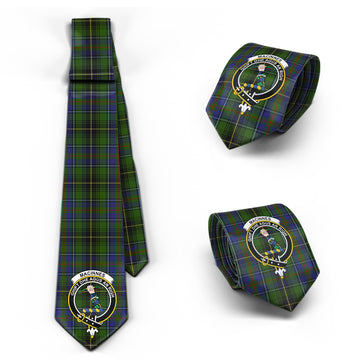 MacInnes Tartan Classic Necktie with Family Crest
