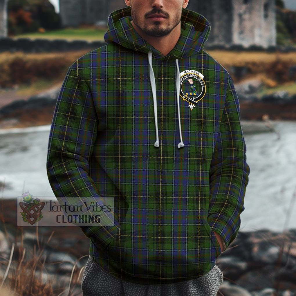 MacInnes (McInnes) Tartan Cotton Hoodie with Family Crest Zip Hoodie - Tartan Vibes Clothing