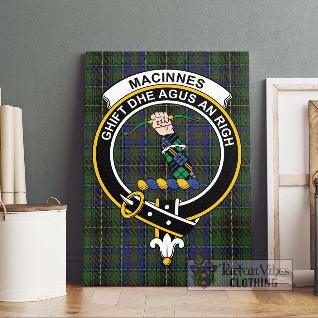 MacInnes (McInnes) Tartan Canvas Print Wall Art with Family Crest Without Frame - Tartan Vibes Clothing
