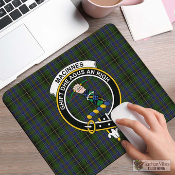 Tartan Vibes Clothing MacInnes Tartan Mouse Pad with Family Crest