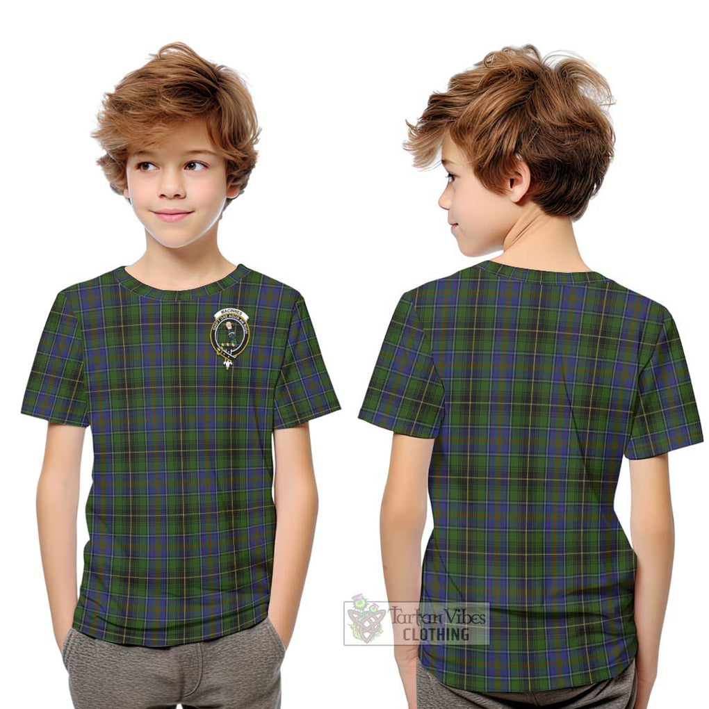 MacInnes (McInnes) Tartan Kid T-Shirt with Family Crest Youth XL Size14 - Tartanvibesclothing Shop