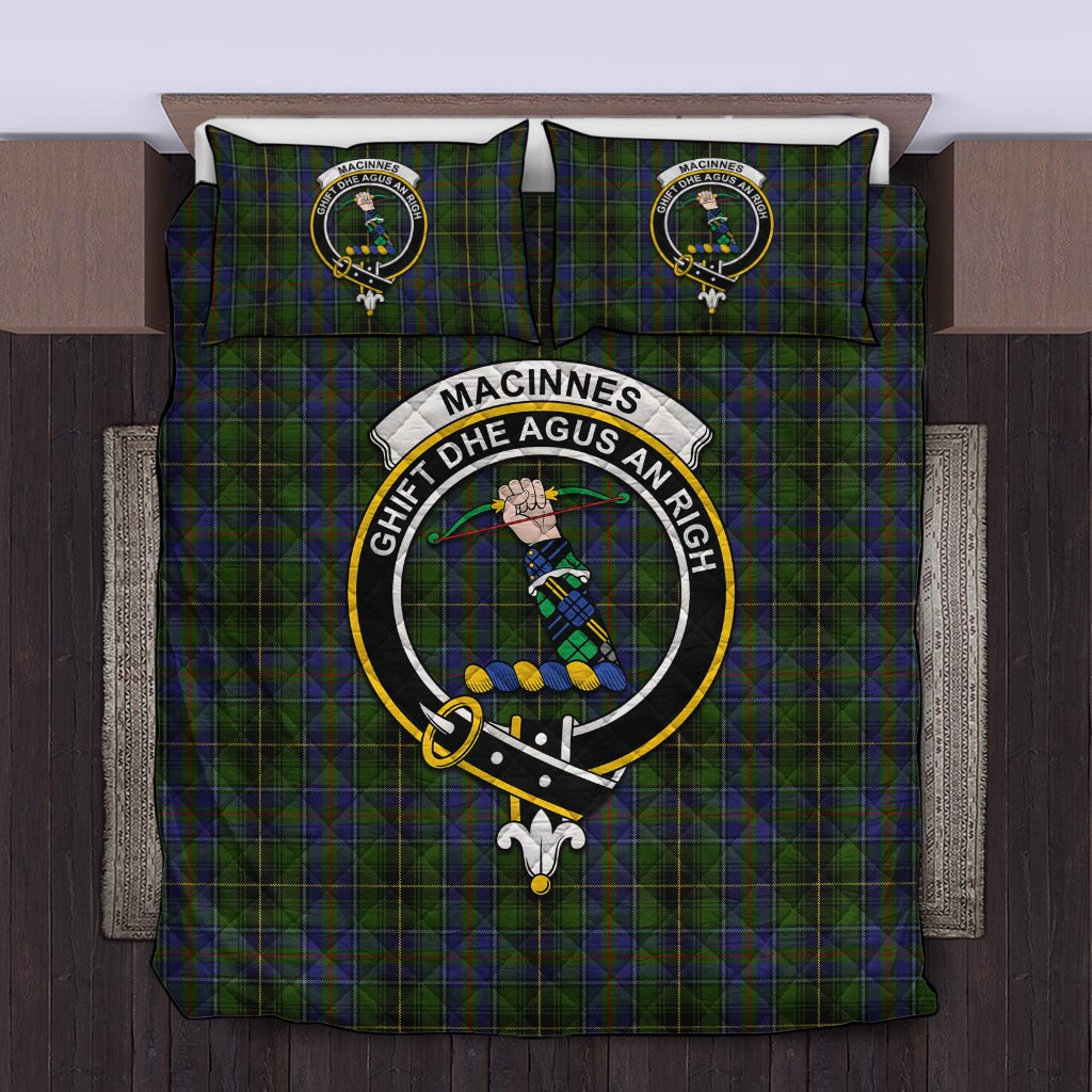 MacInnes (McInnes) Tartan Quilt Bed Set with Family Crest Twin - Tartan Vibes Clothing