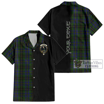 MacInnes (McInnes) Tartan Hawaiian Shirt with Family Crest and Half Of Me Style