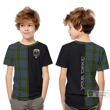 MacInnes (McInnes) Tartan Kid T-Shirt with Family Crest and Half Of Me Style Youth XL Size14 - Tartanvibesclothing Shop