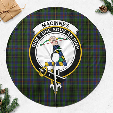 MacInnes (McInnes) Tartan Christmas Tree Skirt with Family Crest