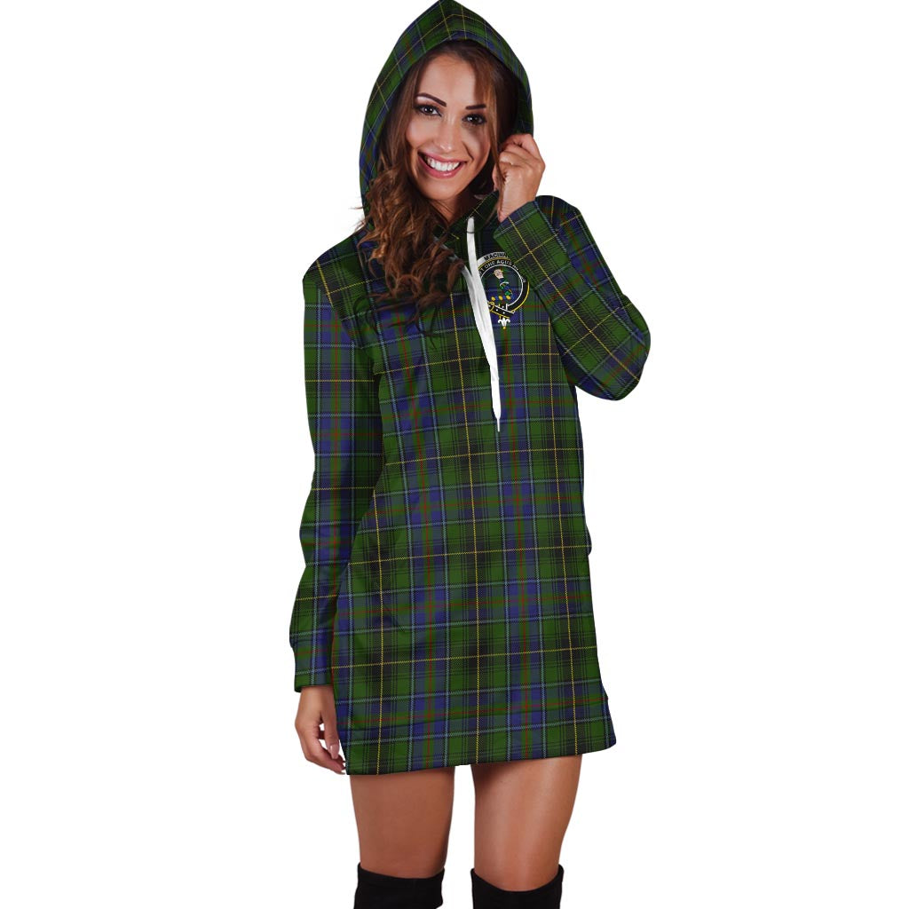 MacInnes (McInnes) Tartan Hoodie Dress with Family Crest - Tartan Vibes Clothing