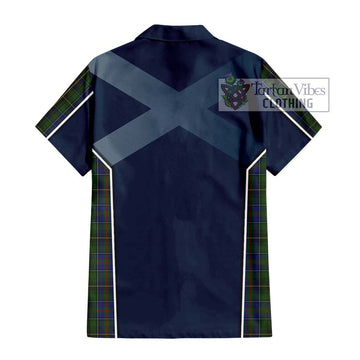 MacInnes (McInnes) Tartan Hawaiian Shirt with Family Crest and Lion Rampant Vibes Sport Style