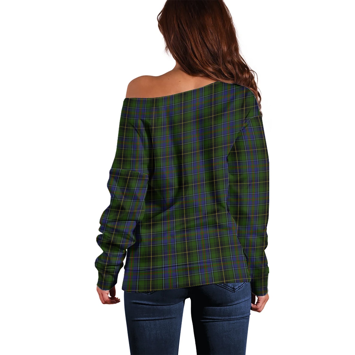 MacInnes Tartan Off Shoulder Women Sweater - Tartanvibesclothing