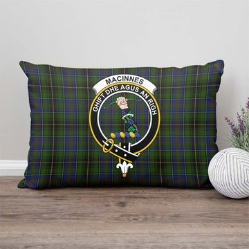 MacInnes (McInnes) Tartan Pillow Cover with Family Crest