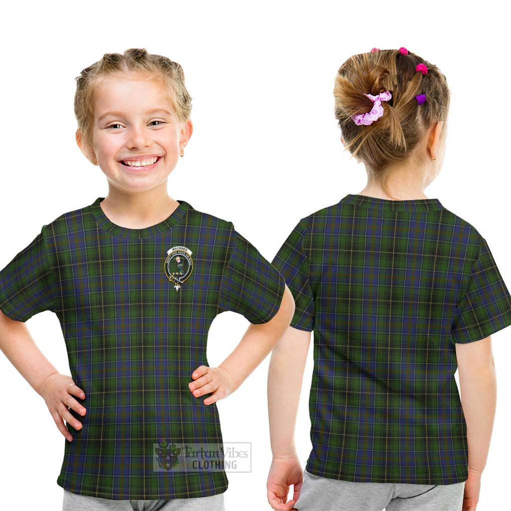 MacInnes (McInnes) Tartan Kid T-Shirt with Family Crest - Tartanvibesclothing Shop