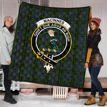 MacInnes Tartan Quilt with Family Crest
