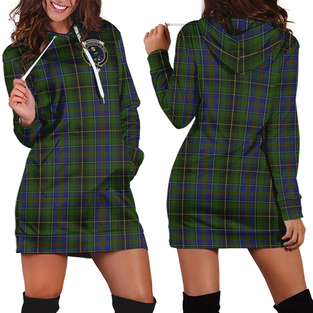 MacInnes (McInnes) Tartan Hoodie Dress with Family Crest - Tartan Vibes Clothing
