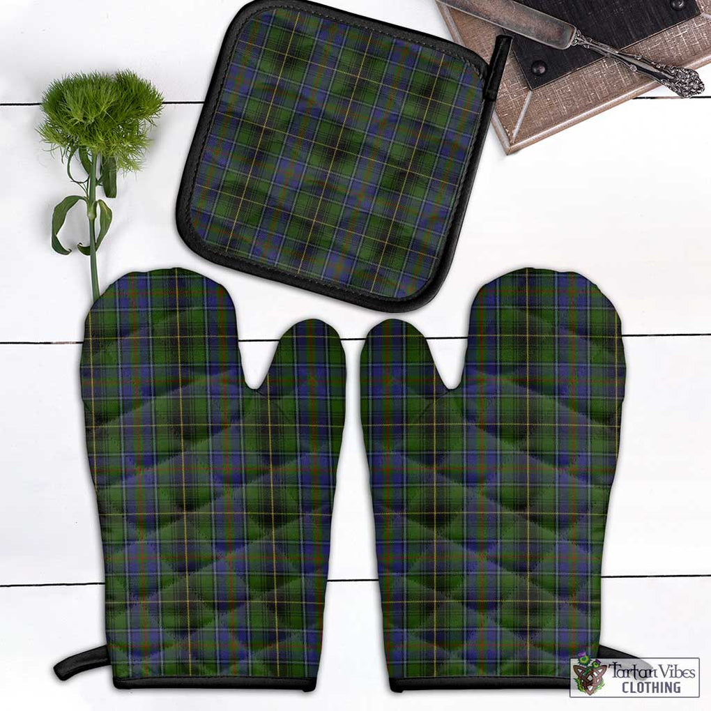 MacInnes (McInnes) Tartan Combo Oven Mitt & Pot-Holder Combo 1 Oven Mitt & 1 Pot-Holder Black - Tartan Vibes Clothing