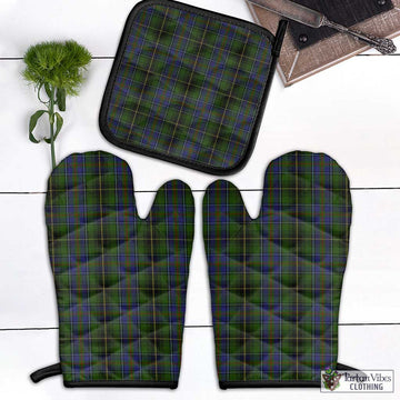 MacInnes (McInnes) Tartan Combo Oven Mitt & Pot-Holder Combo 1 Oven Mitt & 1 Pot-Holder Black - Tartan Vibes Clothing