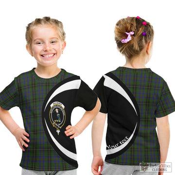 MacInnes (McInnes) Tartan Kid T-Shirt with Family Crest Circle Style
