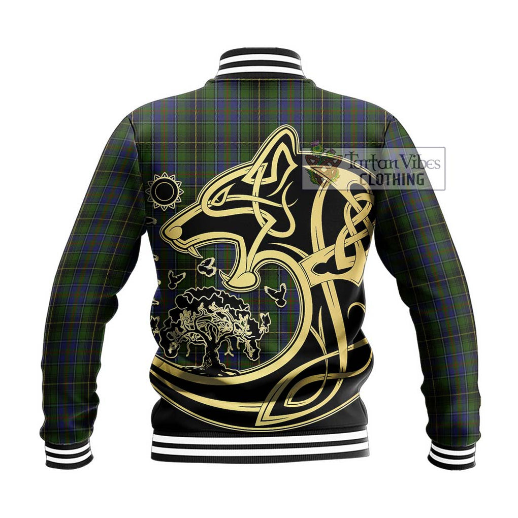 MacInnes (McInnes) Tartan Baseball Jacket with Family Crest Celtic Wolf Style - Tartan Vibes Clothing