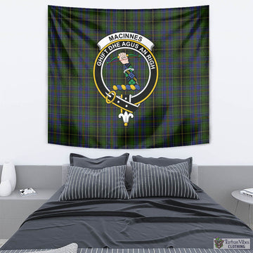 MacInnes (McInnes) Tartan Tapestry Wall Hanging and Home Decor for Room with Family Crest