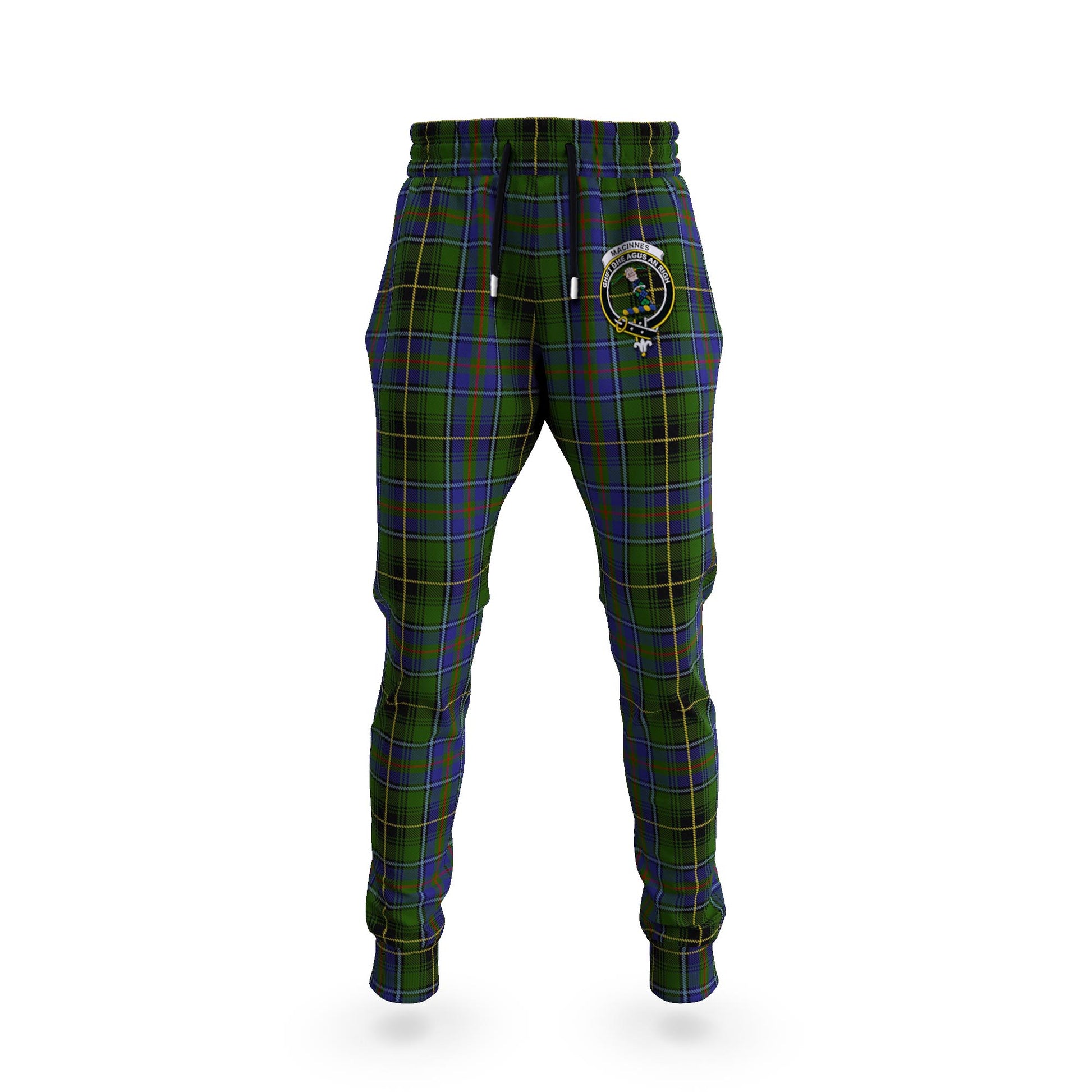 MacInnes (McInnes) Tartan Joggers Pants with Family Crest 5XL - Tartan Vibes Clothing