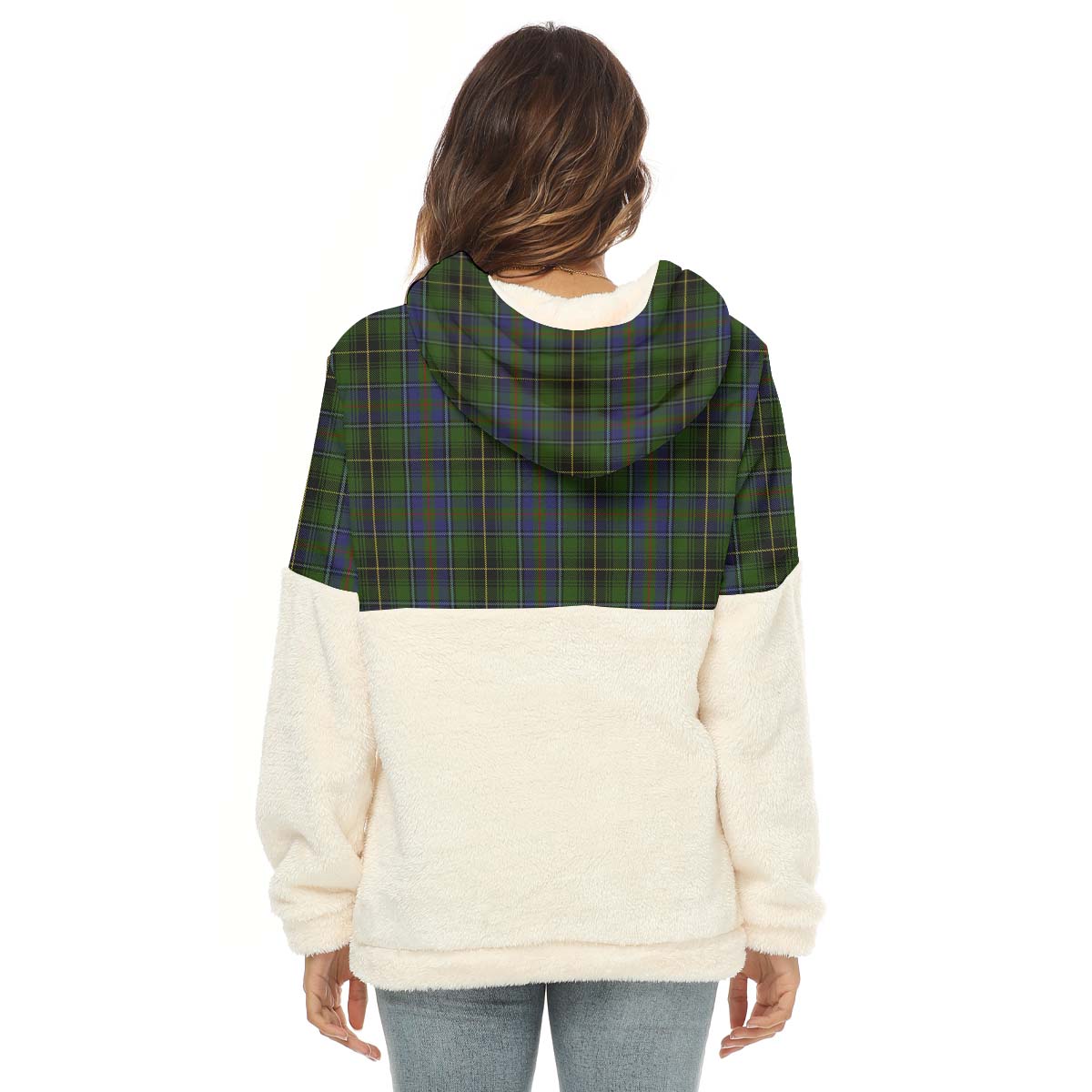 MacInnes (McInnes) Tartan Women's Borg Fleece Hoodie With Half Zip - Tartan Vibes Clothing