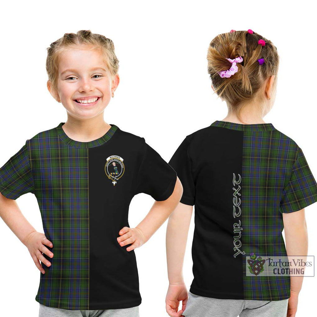 MacInnes (McInnes) Tartan Kid T-Shirt with Family Crest and Half Of Me Style - Tartanvibesclothing Shop