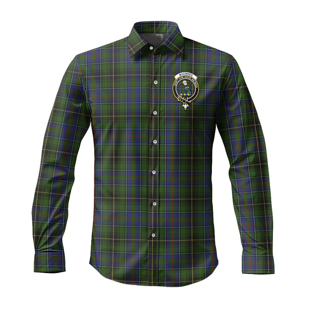 macinnes-tartan-long-sleeve-button-up-shirt-with-family-crest