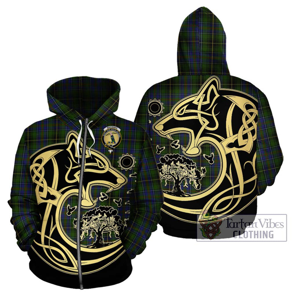 MacInnes (McInnes) Tartan Hoodie with Family Crest Celtic Wolf Style - Tartan Vibes Clothing
