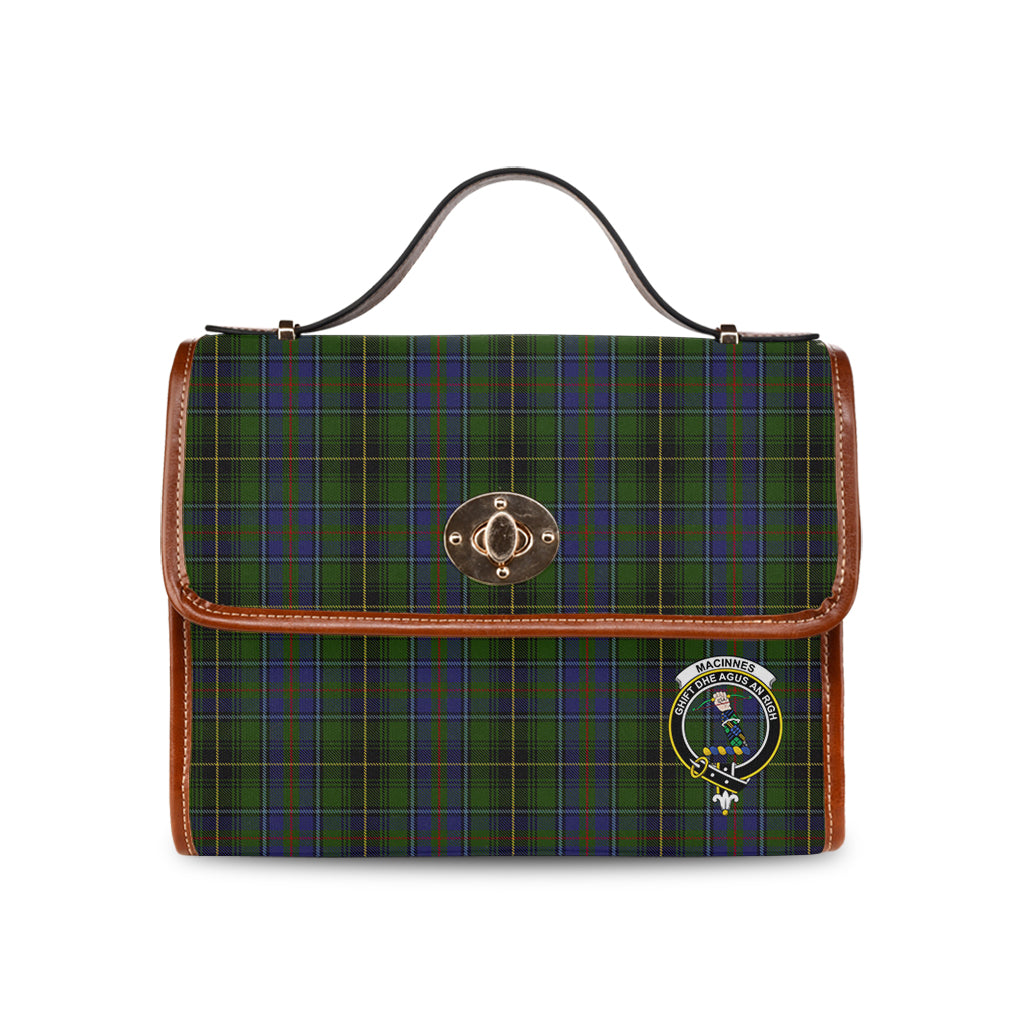 macinnes-tartan-leather-strap-waterproof-canvas-bag-with-family-crest