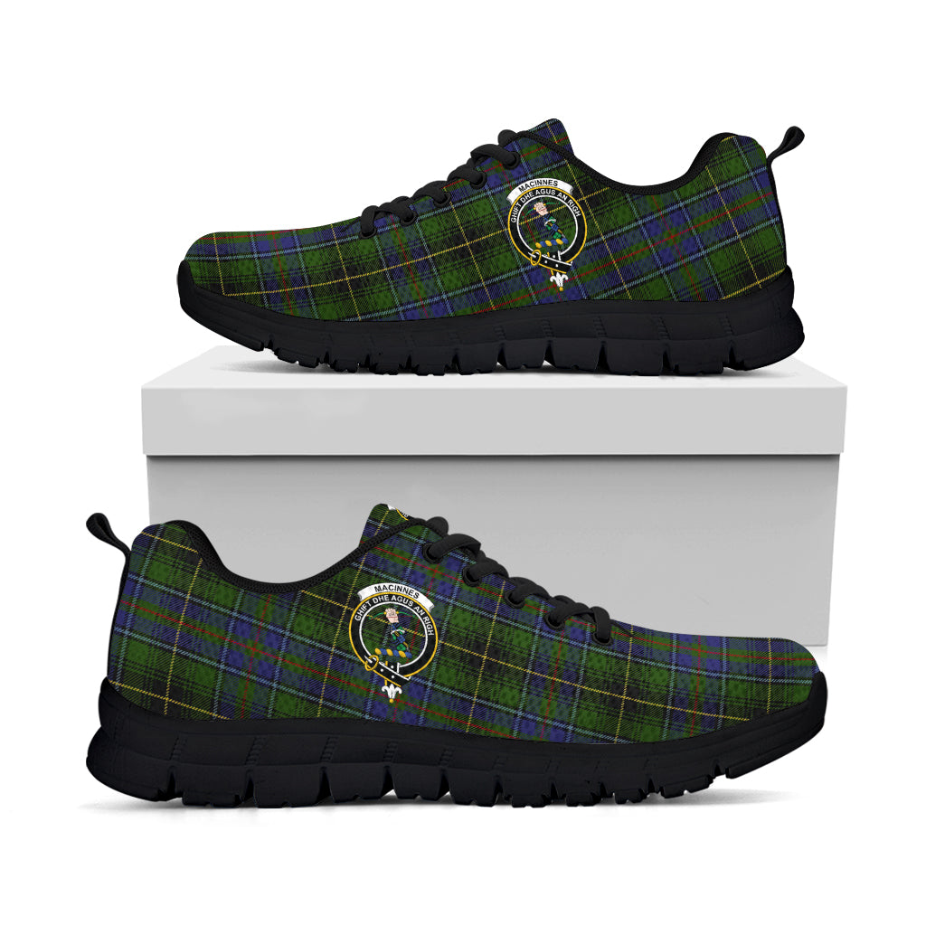 MacInnes (McInnes) Tartan Sneakers with Family Crest - Tartan Vibes Clothing