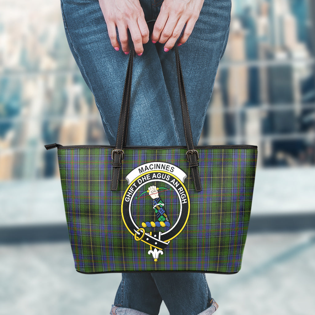 macinnes-tartan-leather-tote-bag-with-family-crest