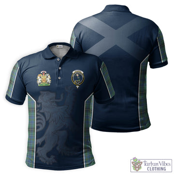 MacInnes Ancient Tartan Men's Polo Shirt with Family Crest and Lion Rampant Vibes Sport Style