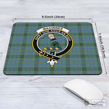 MacInnes Ancient Tartan Mouse Pad with Family Crest