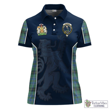 MacInnes Ancient Tartan Women's Polo Shirt with Family Crest and Lion Rampant Vibes Sport Style