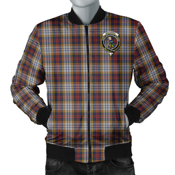 MacInnes Ancient Hunting Tartan Bomber Jacket with Family Crest